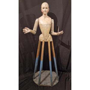 Mannequin, Sculpture En Bois Napolitaine Du XVIIIe Siècle