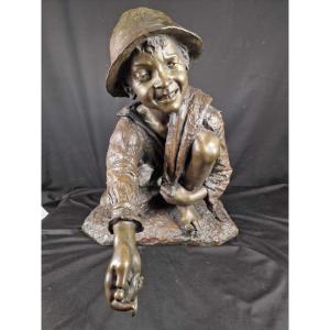 Enfant Joueur, Bronze XIXe Siècle