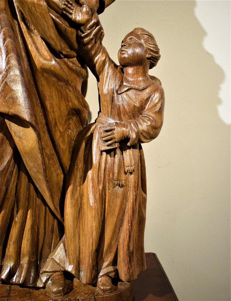 Sant'  Anna con Maria Bambina - scultura francese di fine '600-photo-5