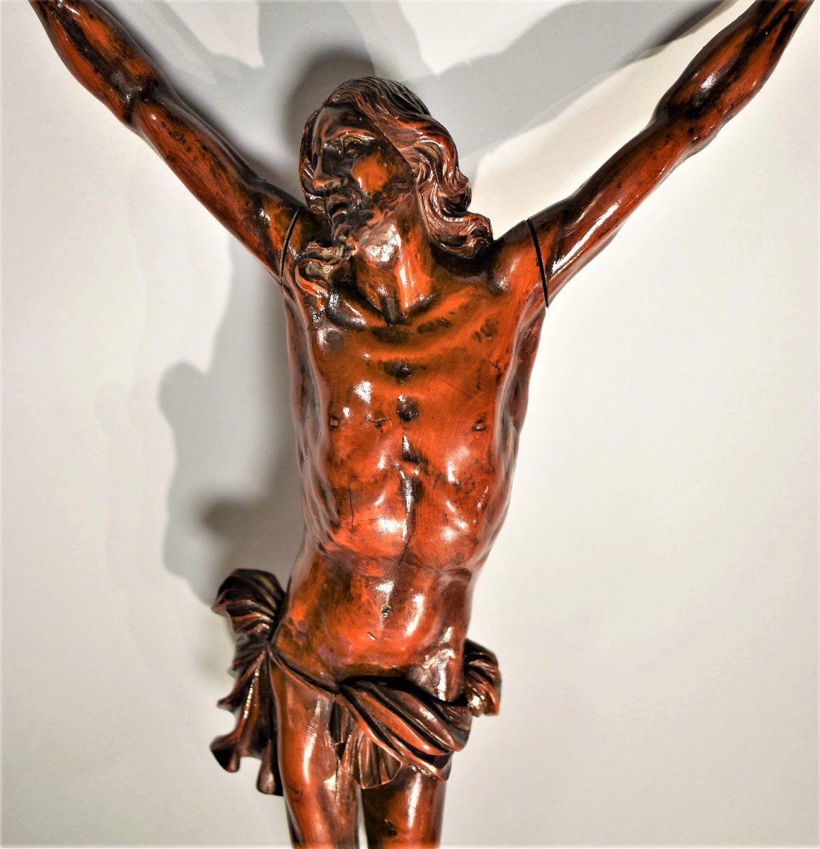 Cristo Crocifisso,  Scultura lignea in bosso, Veneto metà del XVII° secolo-photo-3