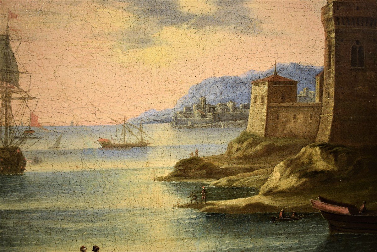  Orazio Grevenbroeck (Paris 1670-1743)  Scena portuale-photo-3