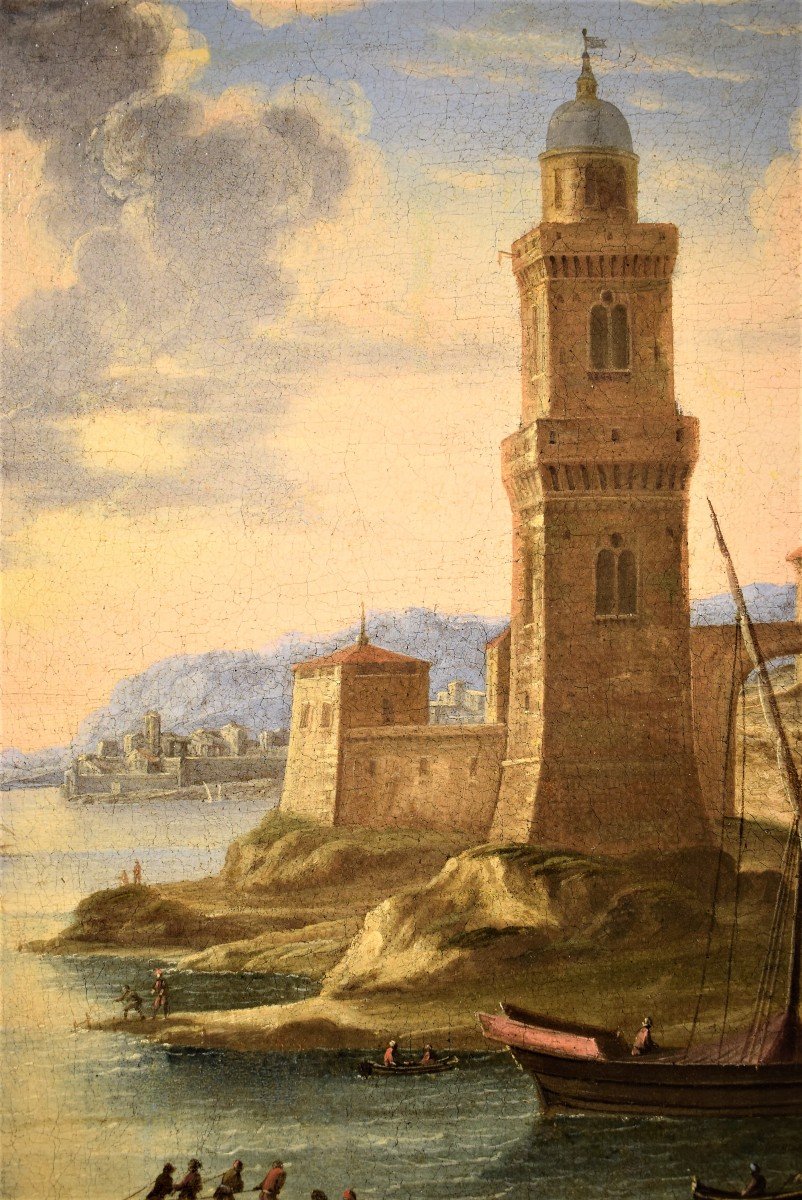 Orazio Grevenbroeck (Paris 1670-1743)  Scena portuale-photo-2