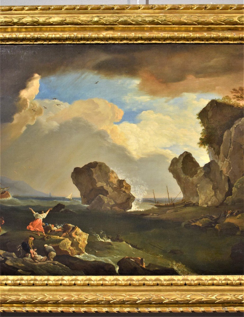 Naufragio Claude Joseph Vernet  (Avignone 1714 - Parigi 1789)-photo-3