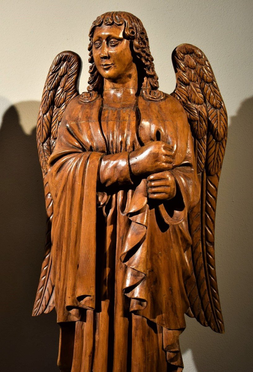 Arcangelo - scultura fiamminga del '700 in legno di tiglio-photo-4