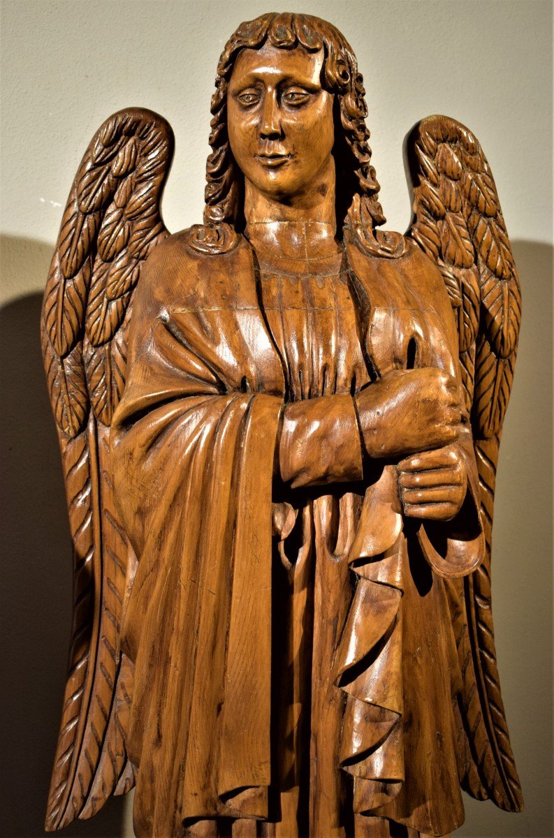 Arcangelo - scultura fiamminga del '700 in legno di tiglio-photo-2