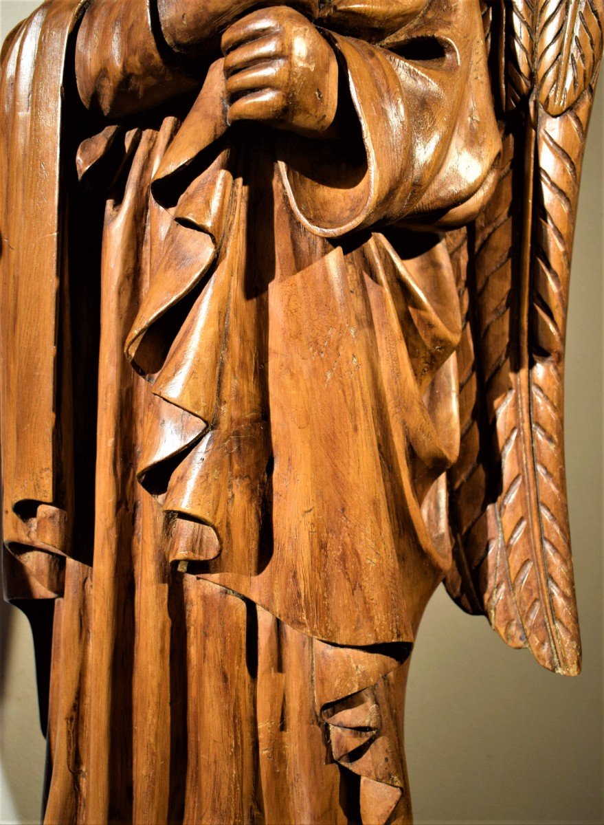 Arcangelo - scultura fiamminga del '700 in legno di tiglio-photo-3