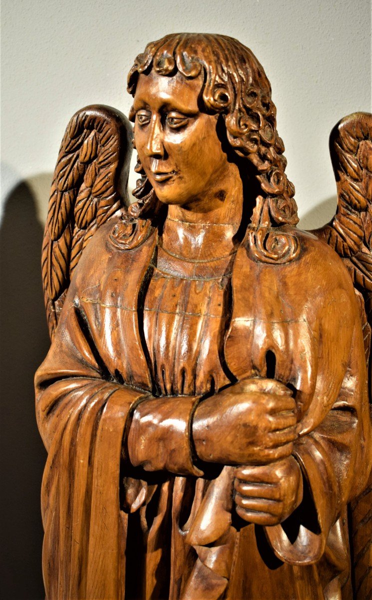Arcangelo - scultura fiamminga del '700 in legno di tiglio-photo-4