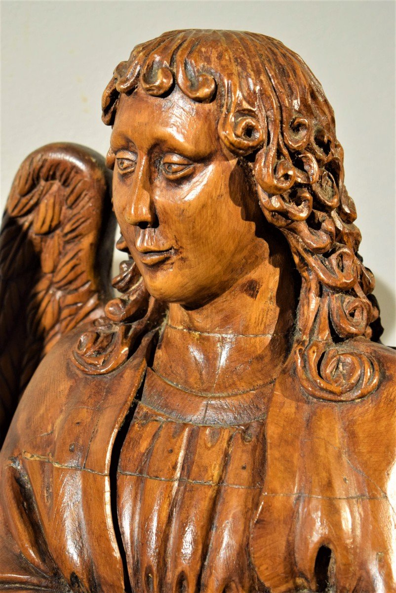 Arcangelo - scultura fiamminga del '700 in legno di tiglio-photo-6
