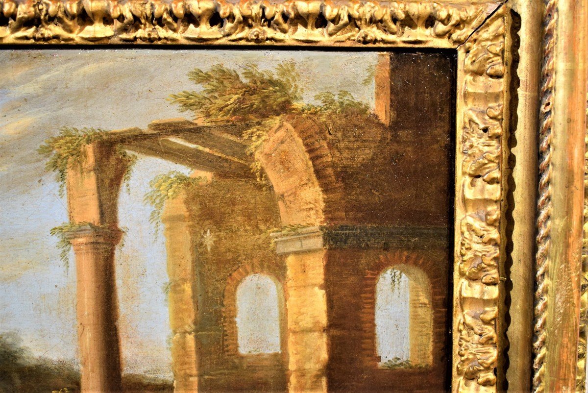 Paesaggio arcadico con l'adorazione dei Magi Andrea Locatelli (Roma 1695-1741) -photo-6