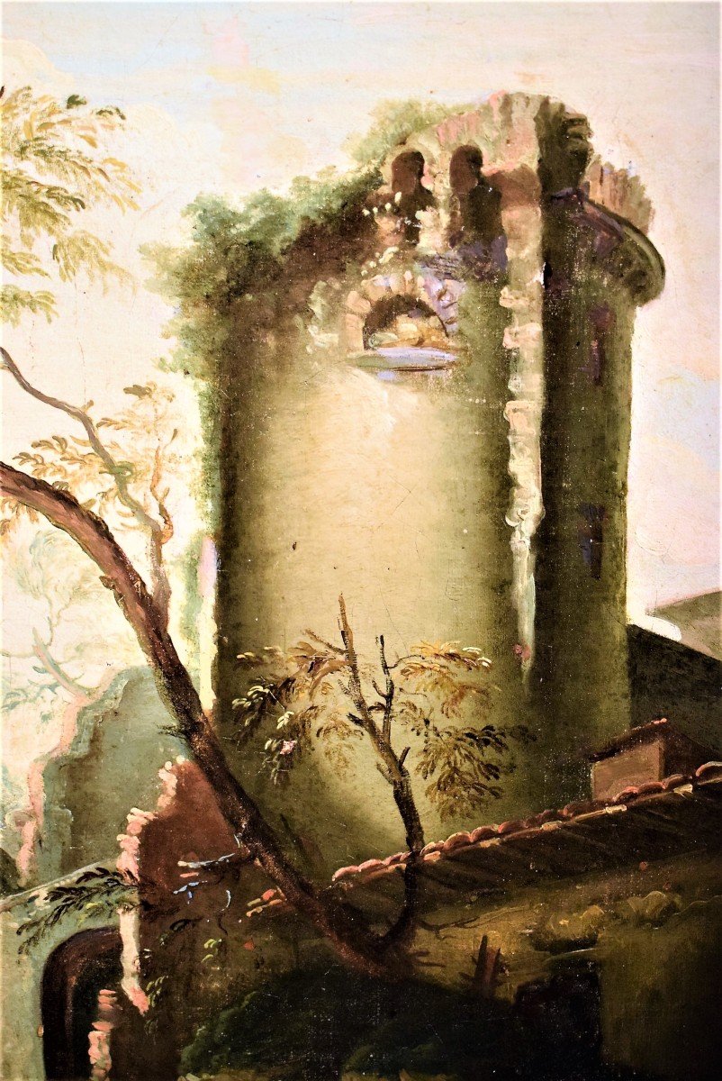 Paesaggio costiero con porto e rovine - Abraham Teerlink (1776 -1857)-photo-4