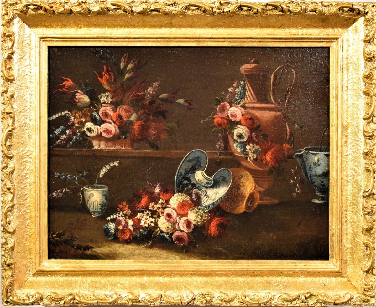 Natura morta con vasi di fiori - Gaspare Lopez (Napoli 1677-Firenze 1732)-photo-2