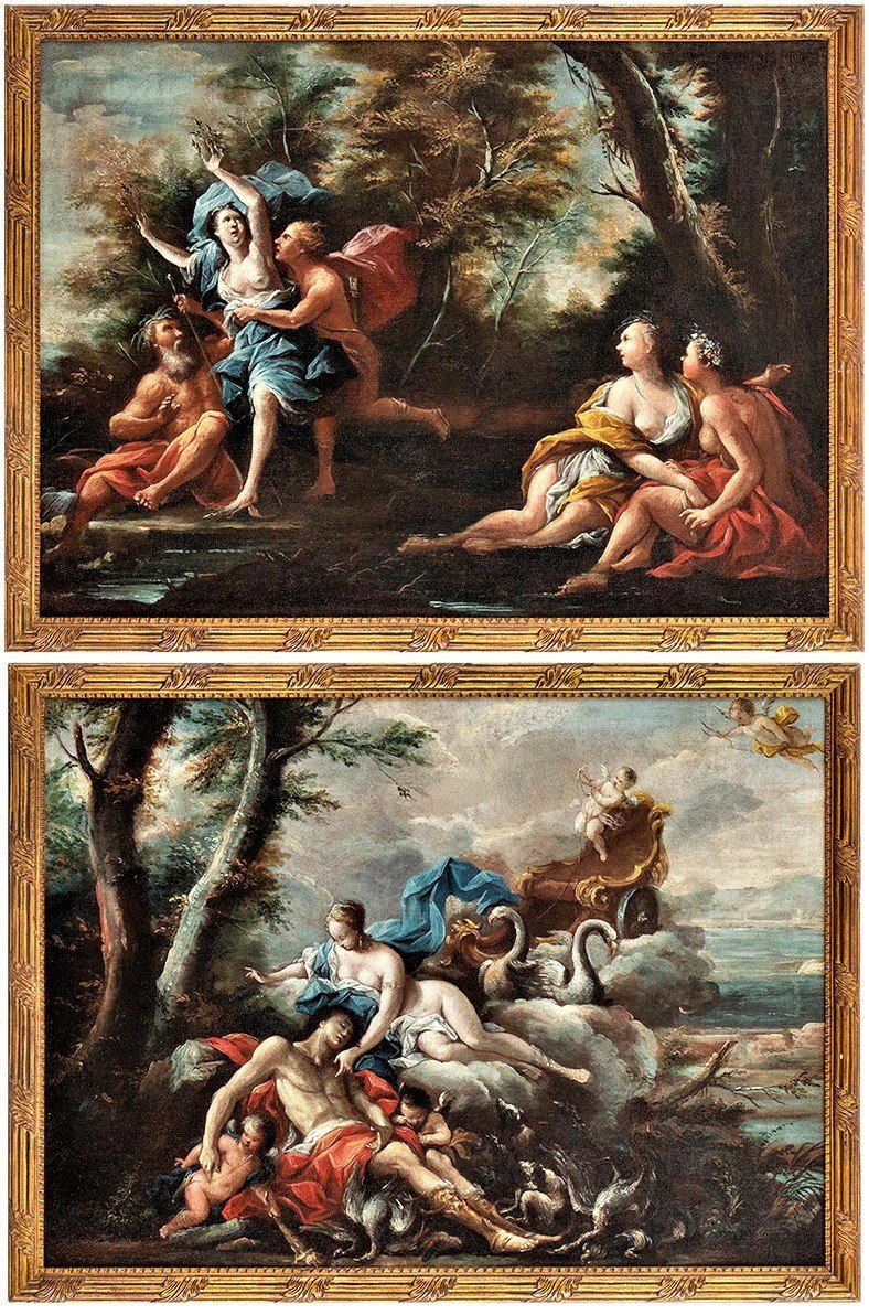 Coppia Scene Mitologiche - Michele Rocca (1666-1751)-photo-2