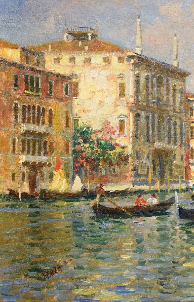 Venezia, Canal Grande e Ponte di Rialto Luigi Lanza (Venezia 1860-1913)-photo-2