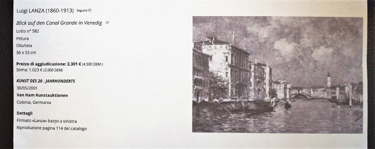Venezia, Canal Grande e Ponte di Rialto Luigi Lanza (Venezia 1860-1913)-photo-7