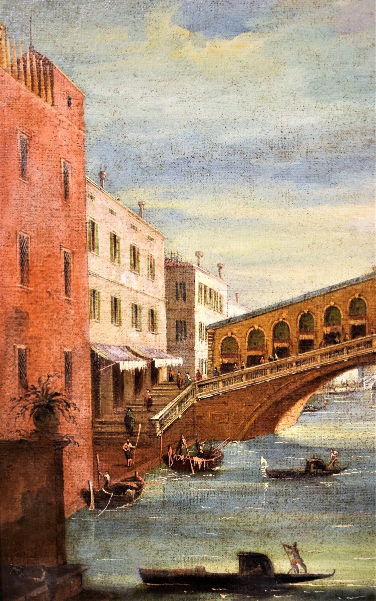 Venezia, Canal Grande e Ponte di Rialto - Giovanni Grubas (Venezia, 1830 – Pola, 1919)-photo-4