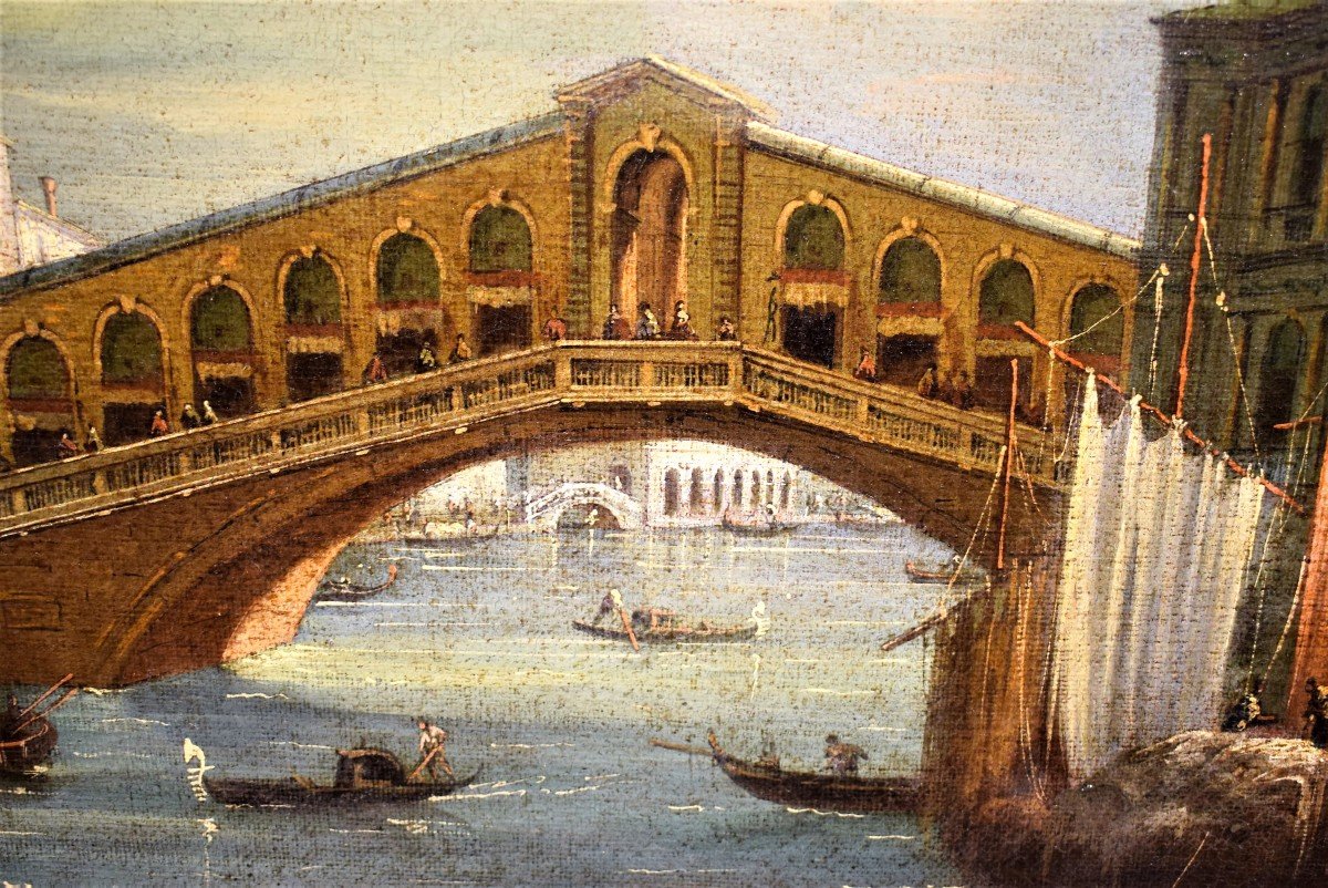 Venezia, Canal Grande e Ponte di Rialto - Giovanni Grubas (Venezia, 1830 – Pola, 1919)-photo-2