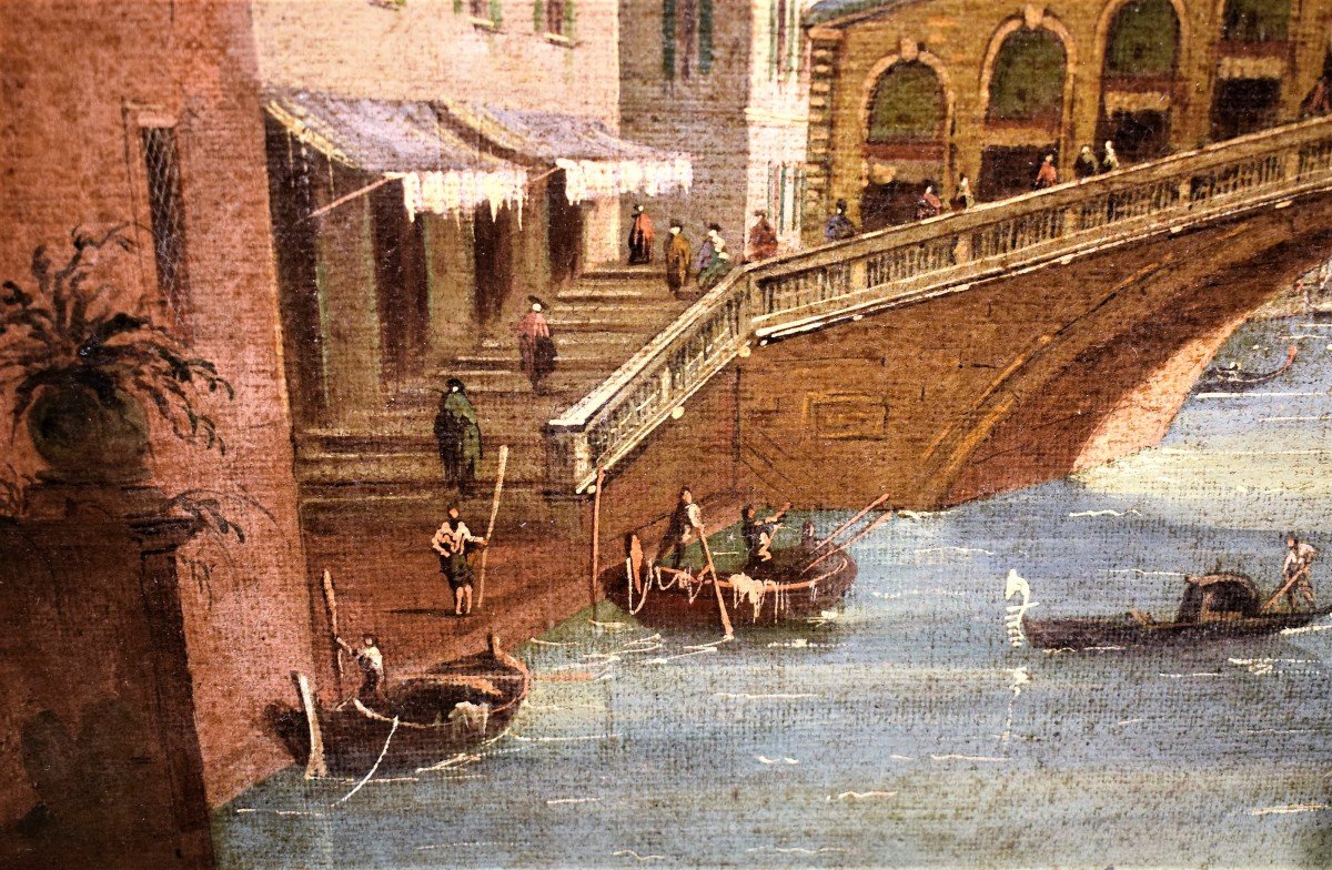 Venezia, Canal Grande e Ponte di Rialto - Giovanni Grubas (Venezia, 1830 – Pola, 1919)-photo-4