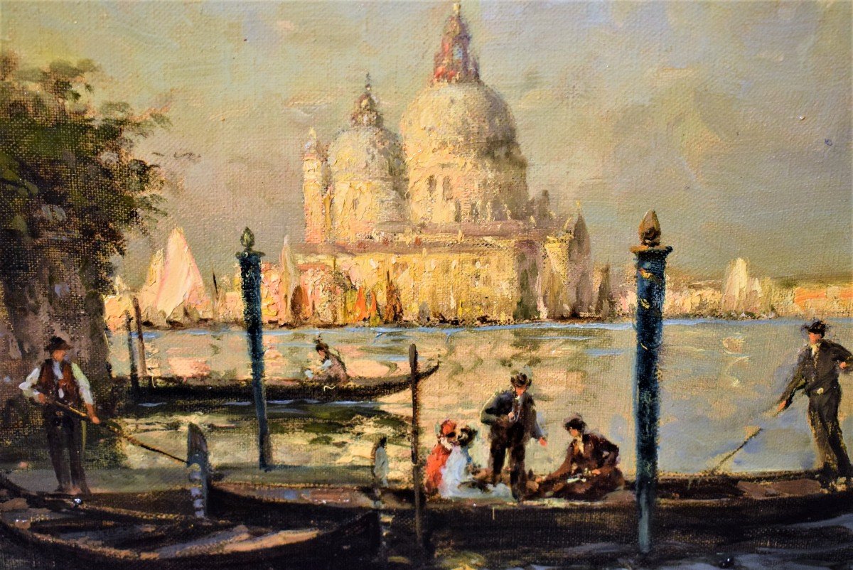 Coppia di Vedute Veneziane - Antoine Bouvard - (1870 -1956)  firmate Marc Aldine-photo-1