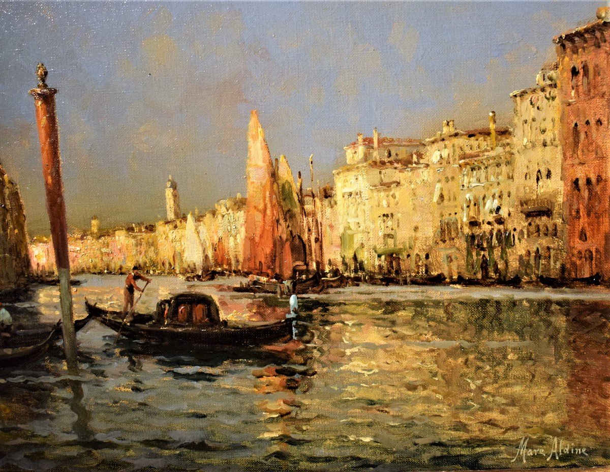 Coppia di Vedute Veneziane - Antoine Bouvard - (1870 -1956)  firmate Marc Aldine-photo-6