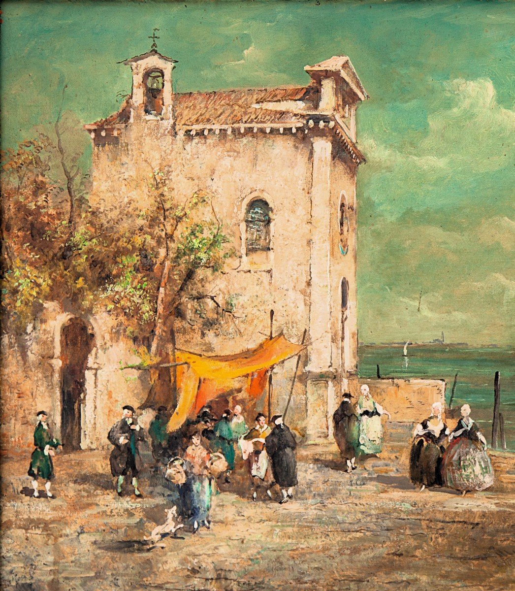 Coppia di Capricci Veneziani - Eugenio Bonivento - detto "Zeno" (1880-1956)-photo-3