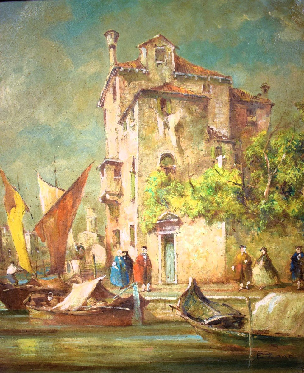 Coppia di Capricci Veneziani - Eugenio Bonivento - detto "Zeno" (1880-1956)-photo-5