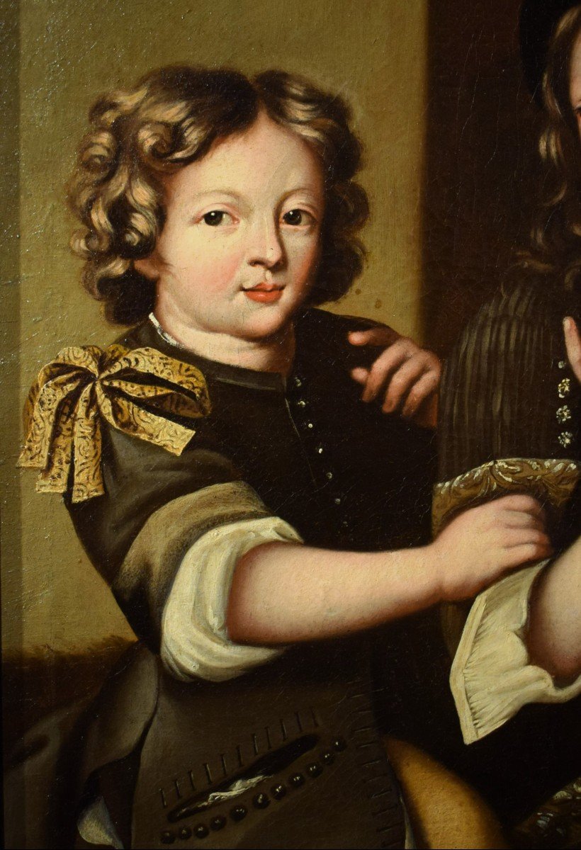 Bambini con gabbietta - Bottega di Pierre Mignard  (Troyes 1612 - Parigi 1695)-photo-2