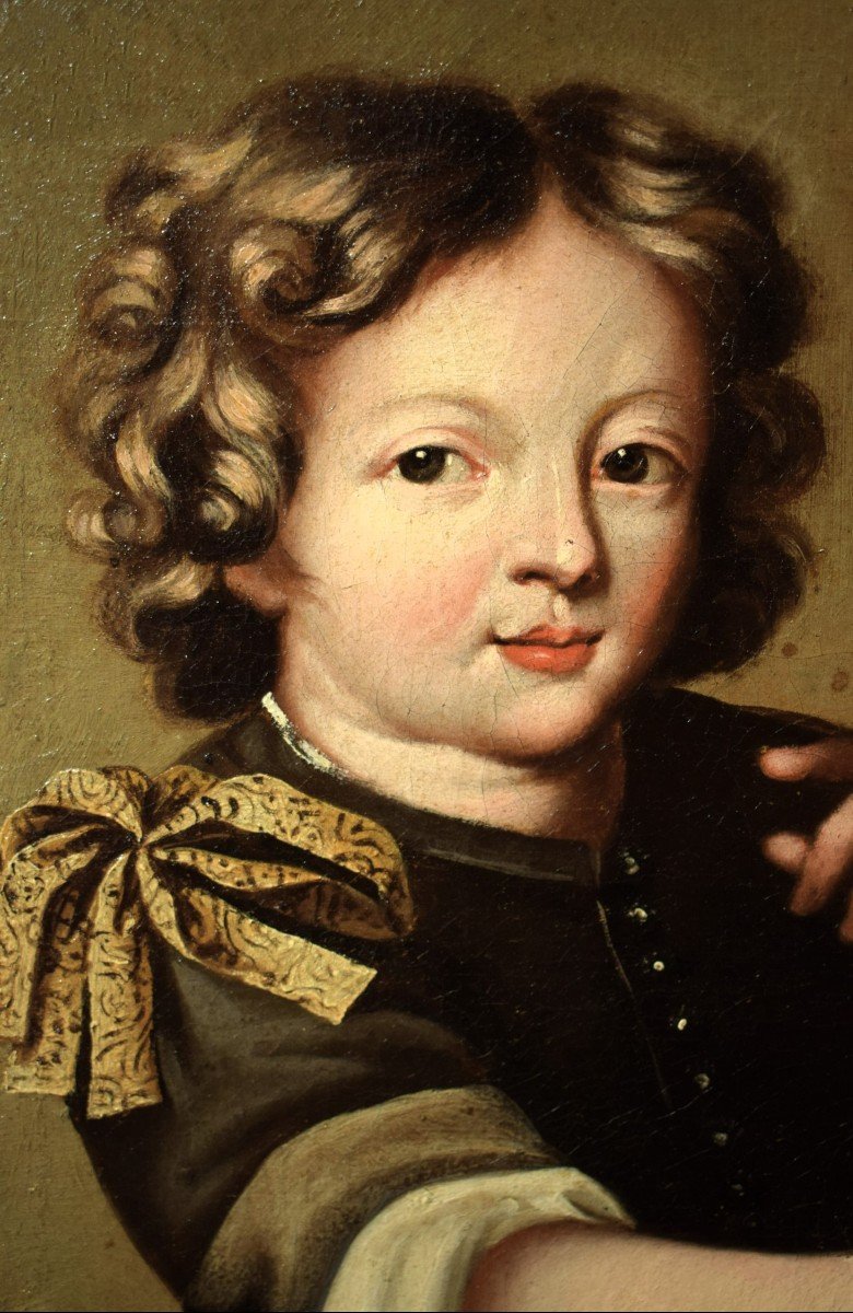 Bambini con gabbietta - Bottega di Pierre Mignard  (Troyes 1612 - Parigi 1695)-photo-4