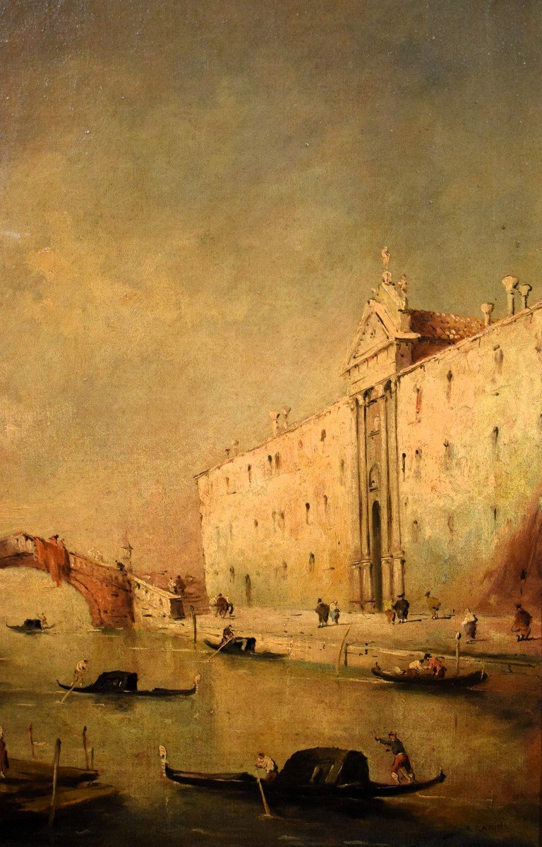 Venezia, Canale dei Mendicanti - scuola veneta del XIX° secolo-photo-2
