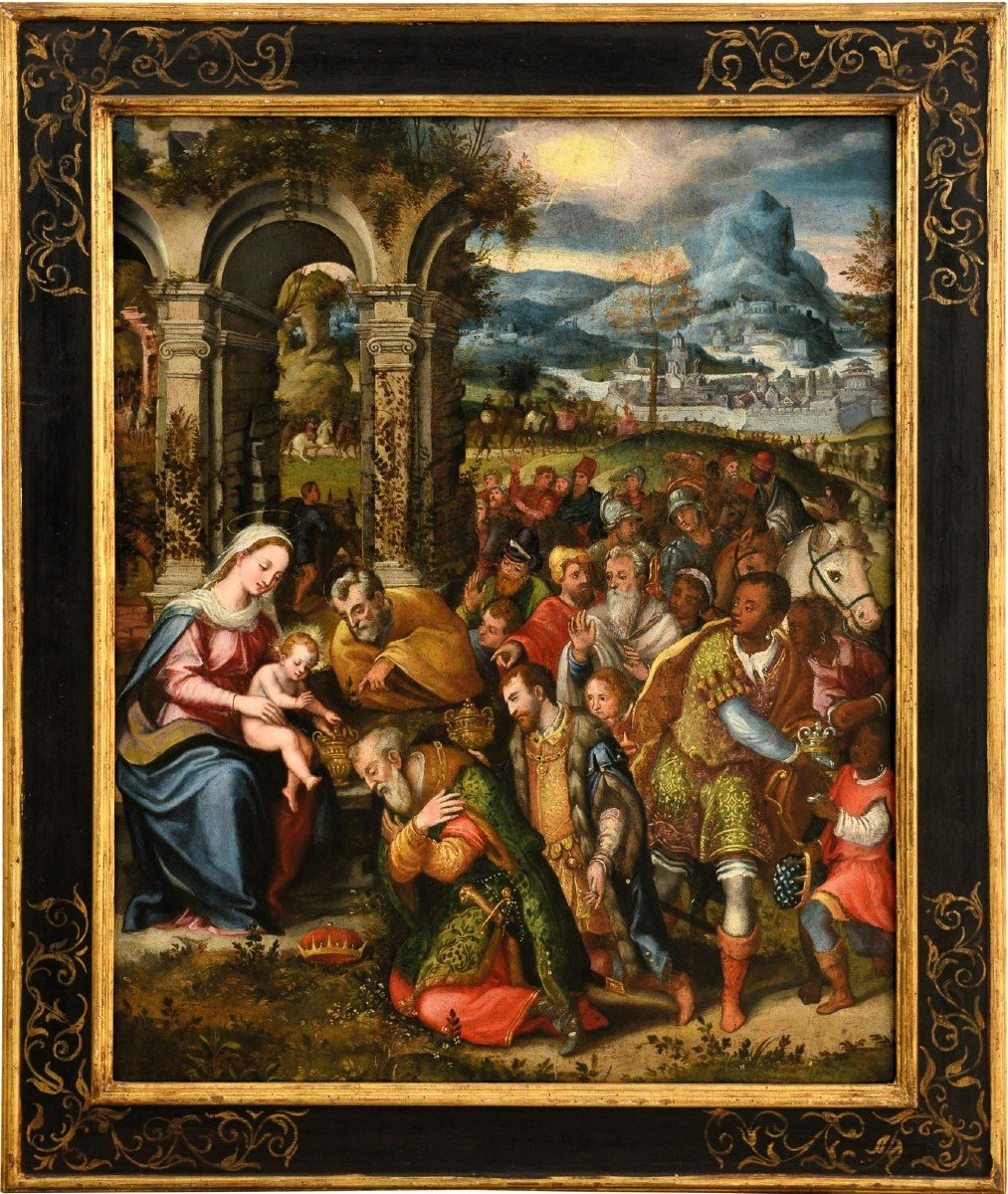 L' Adorazione dei Magi - cerchia di Frans Francken II° (Anversa 1581-1642)