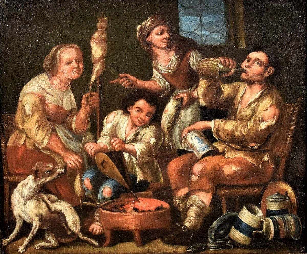Gli allegri mendicanti  - Matteo Ghidoni (Firenze 1626-Padova1700)-photo-1