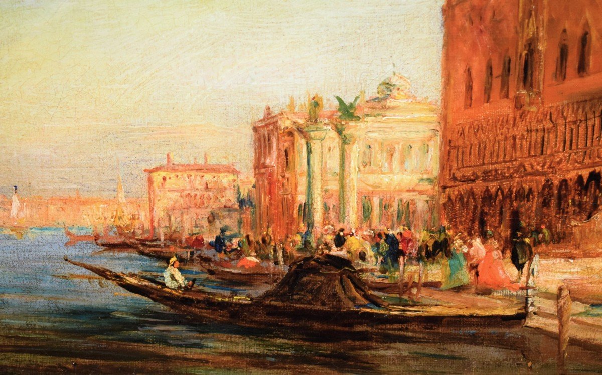 Venezia, Il Bacino di San Marco Scuola francese del XIX° secolo-photo-2