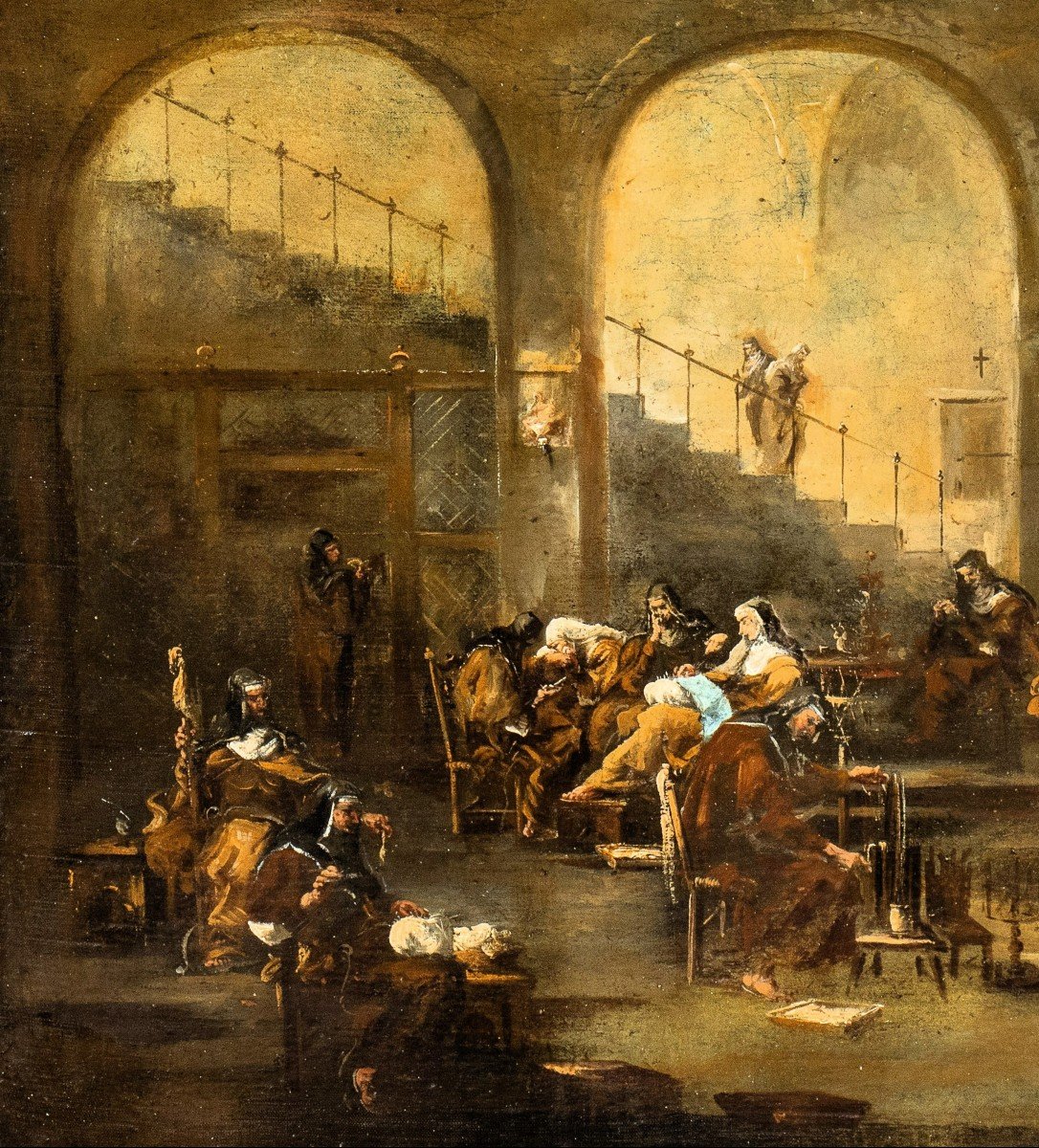 Monache nel Convento - Alessandro Magnasco, (Genova, 1667-1749 bottega-photo-3