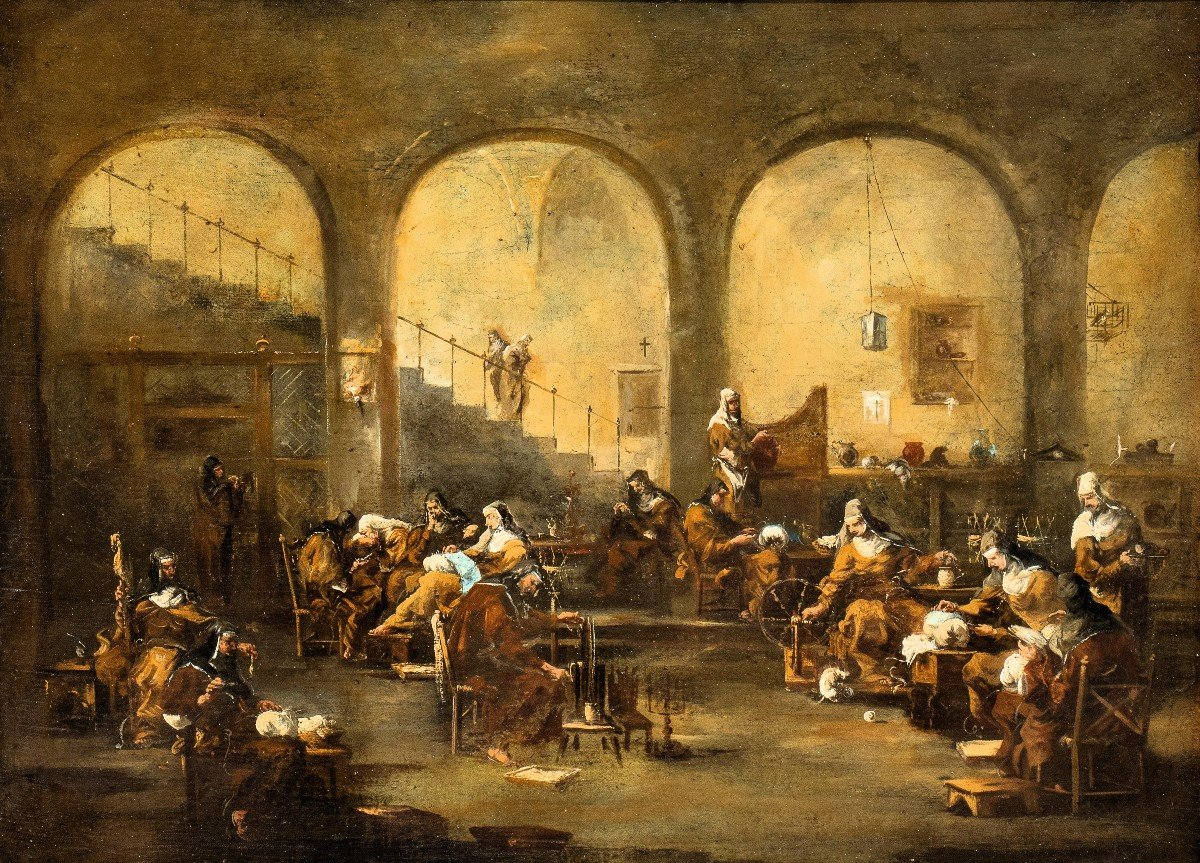 Monache nel Convento - Alessandro Magnasco, (Genova, 1667-1749 bottega