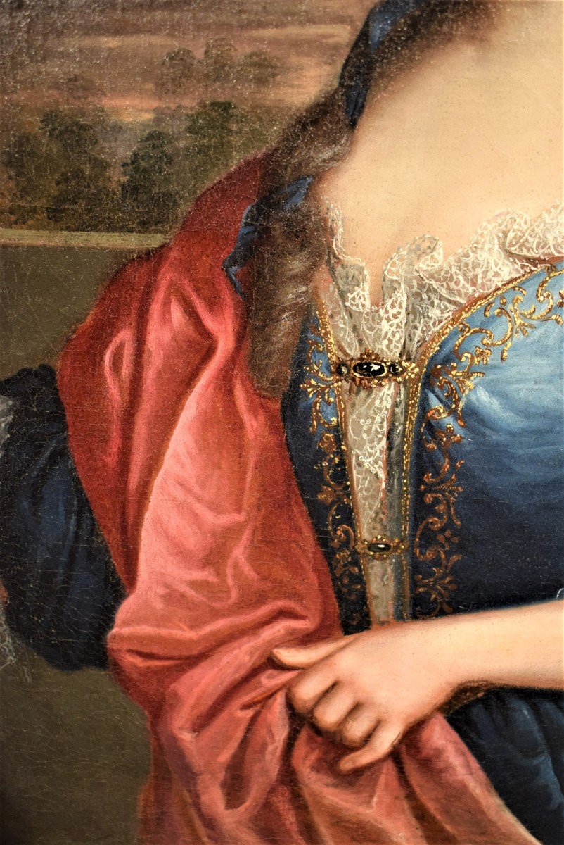 Paire de Portraits de Nobles - Atelier Nicolas de Largillière (Paris 1656-1746)-photo-3