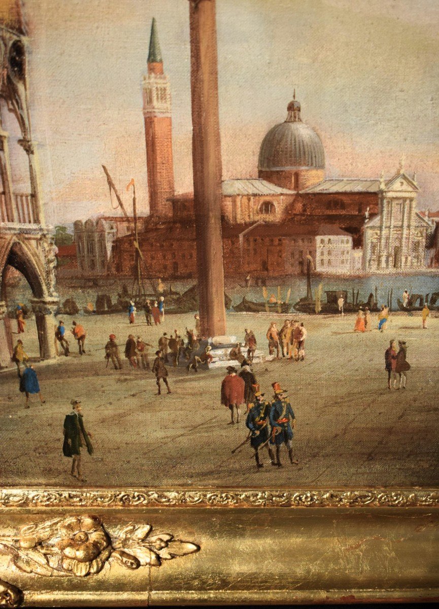 Venezia, la Piazza ed il Bacino di San Marco - Maestro veneto del XIX° secolo  -photo-3