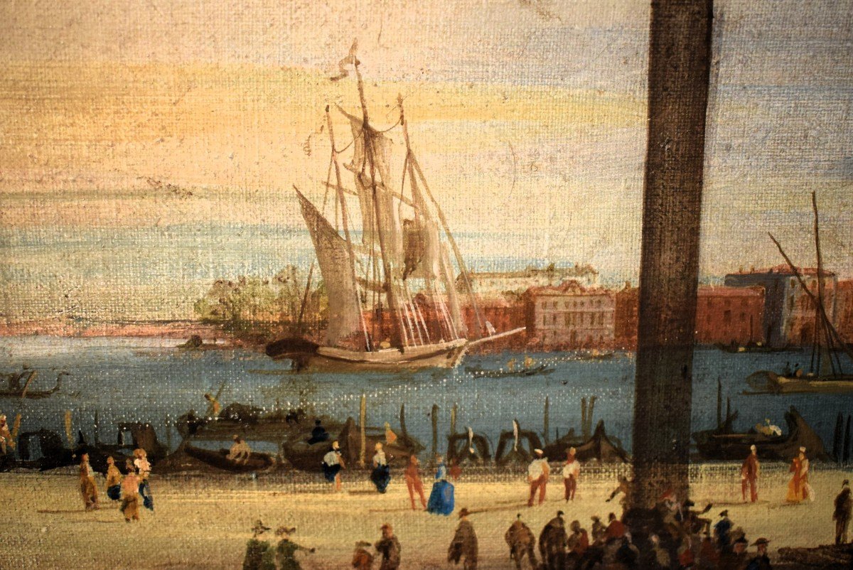 Venezia, la Piazza ed il Bacino di San Marco - Maestro veneto del XIX° secolo  -photo-6
