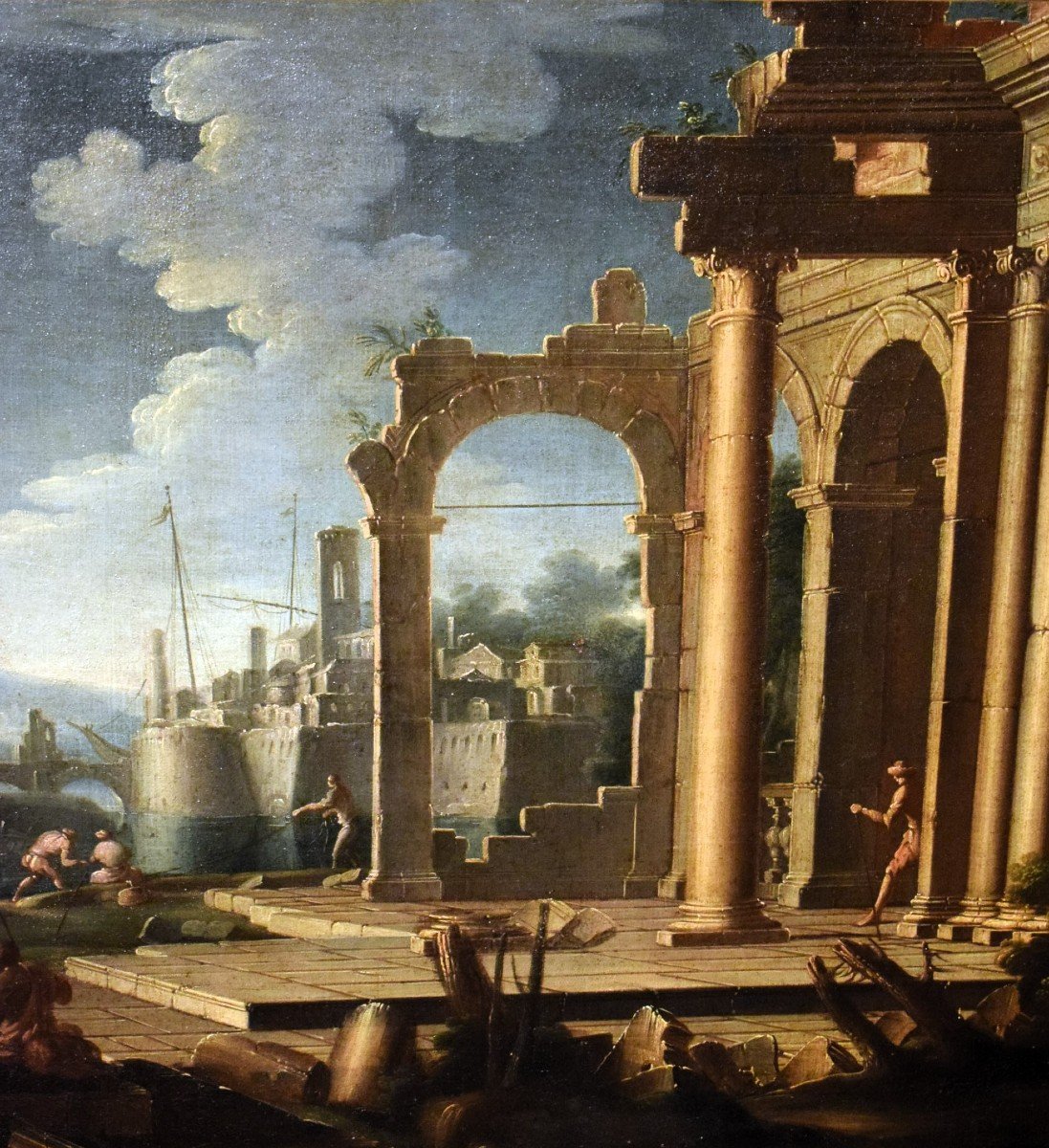 Capriccio Architettonico - Gennaro Greco  (Napoli,1663-1714)-photo-3