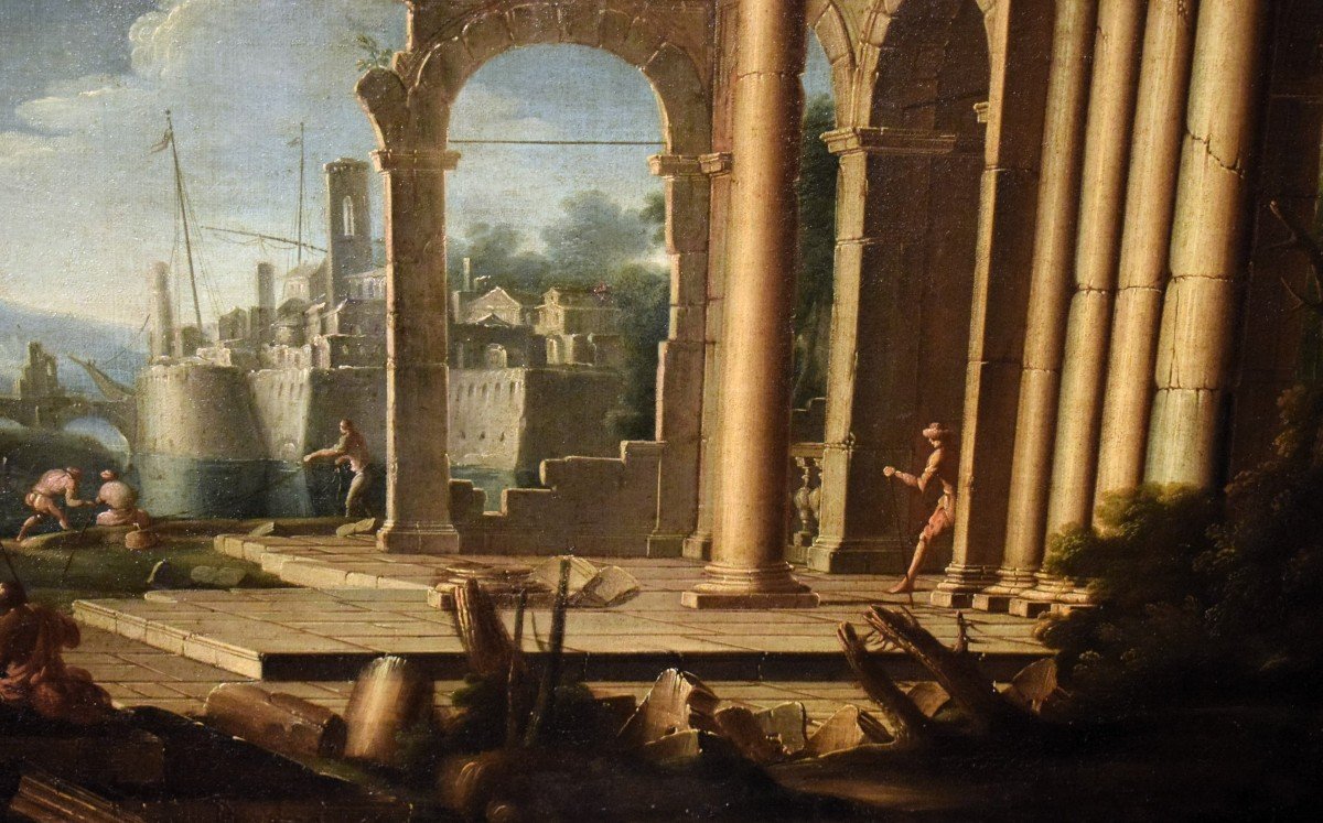 Capriccio Architettonico - Gennaro Greco  (Napoli,1663-1714)-photo-2