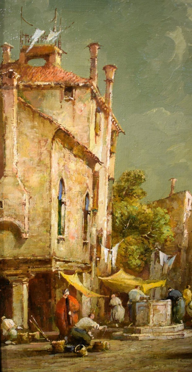 Coppia di vedute veneziane - Eugenio Bonivento (Chioggia,1880– Milano,1956)-photo-4