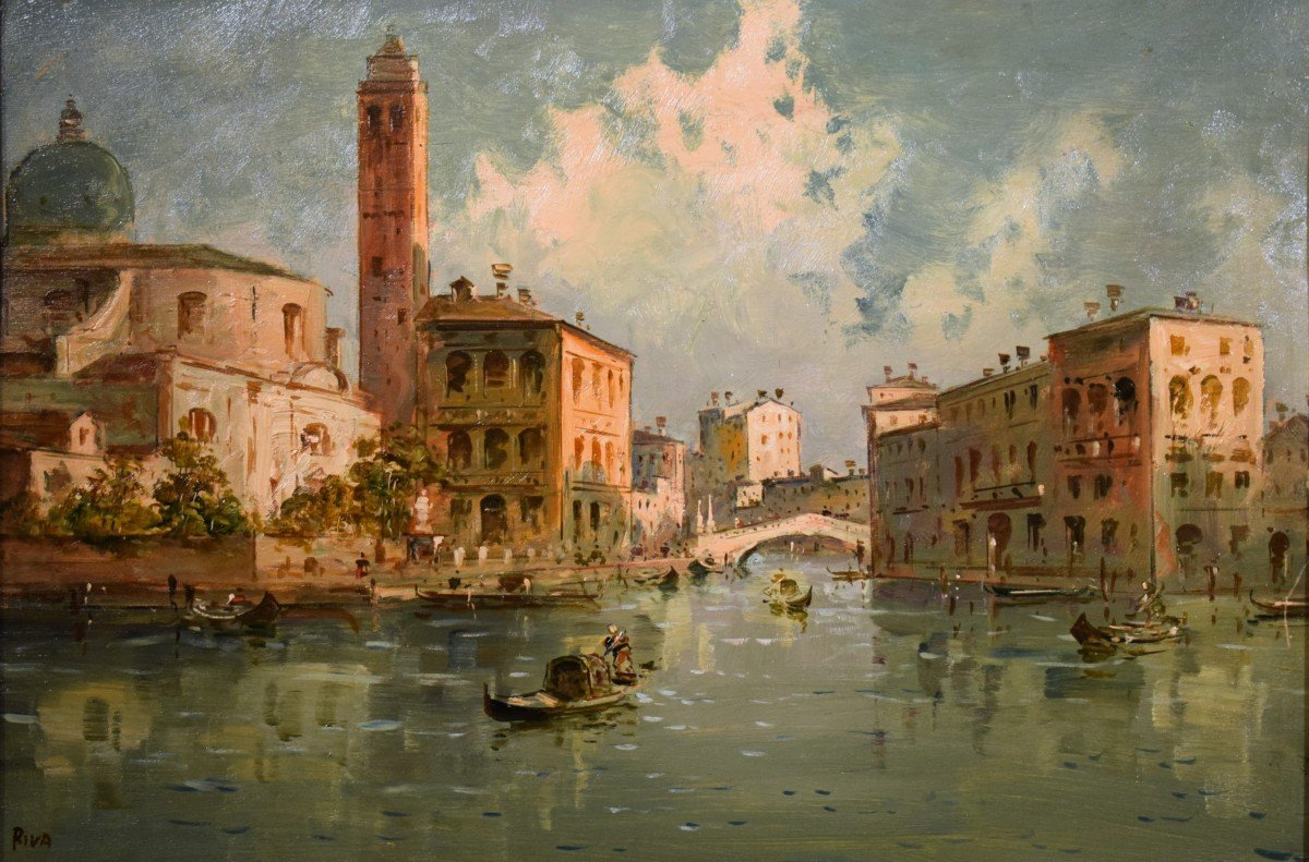 Venezia, il Canal Grande a Cannaregio - Giuseppe Riva (Ivrea 1834-1916)-photo-2