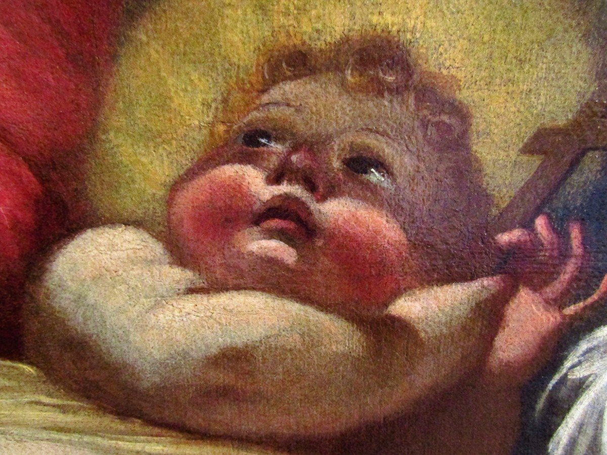 Madonna col Bambino e Cherubini - Domenico Piola (Genova 1627-1703)-photo-2