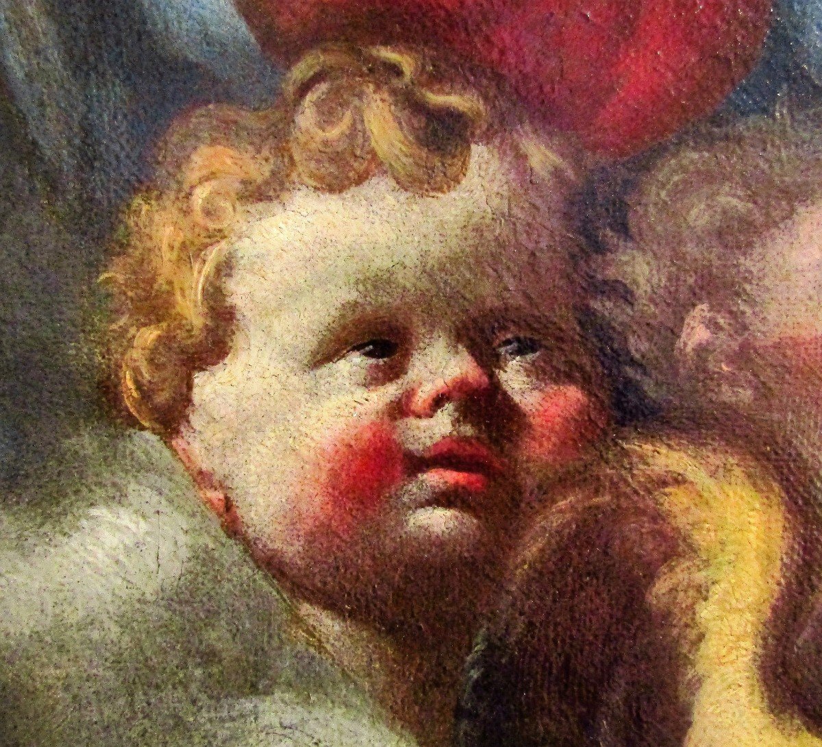 Madonna col Bambino e Cherubini - Domenico Piola (Genova 1627-1703)-photo-3