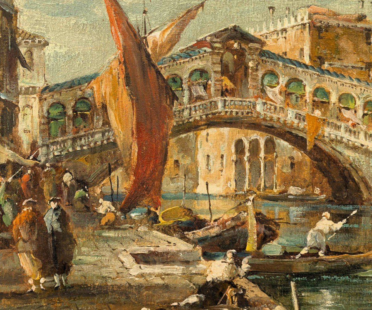 Venezia, il Ponte di Rialto sul Canal Grande - Eugenio Bonivento - (1880– 1956)-photo-2
