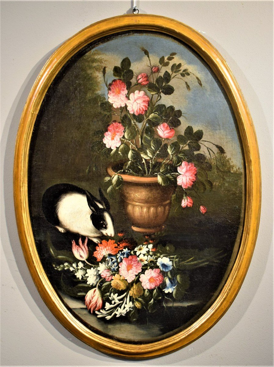 Coppia Nature Morte di Fiori - (Giacomo Nani (1698-1755)-photo-2