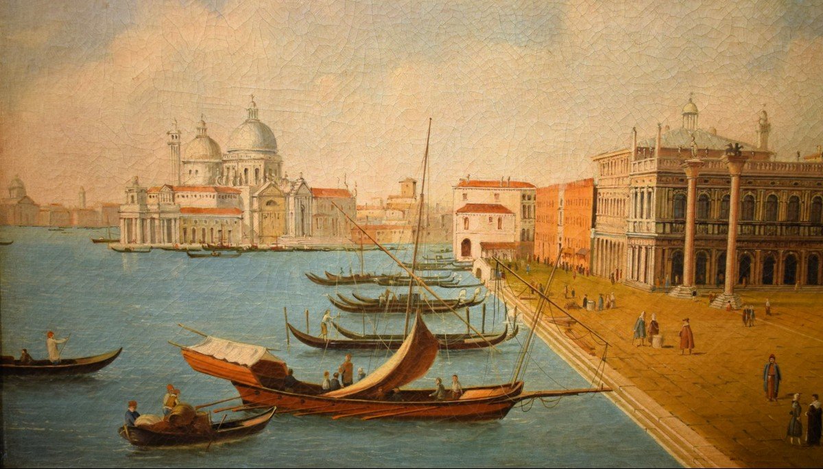 Venezia, il Bacino di San Marco Maestro Veneto del XIX° secolo-photo-4