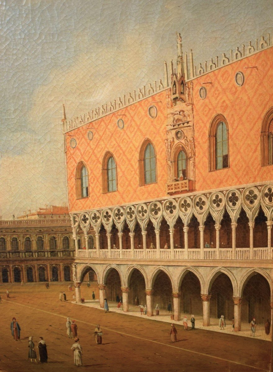 Venezia, il Bacino di San Marco Maestro Veneto del XIX° secolo-photo-3