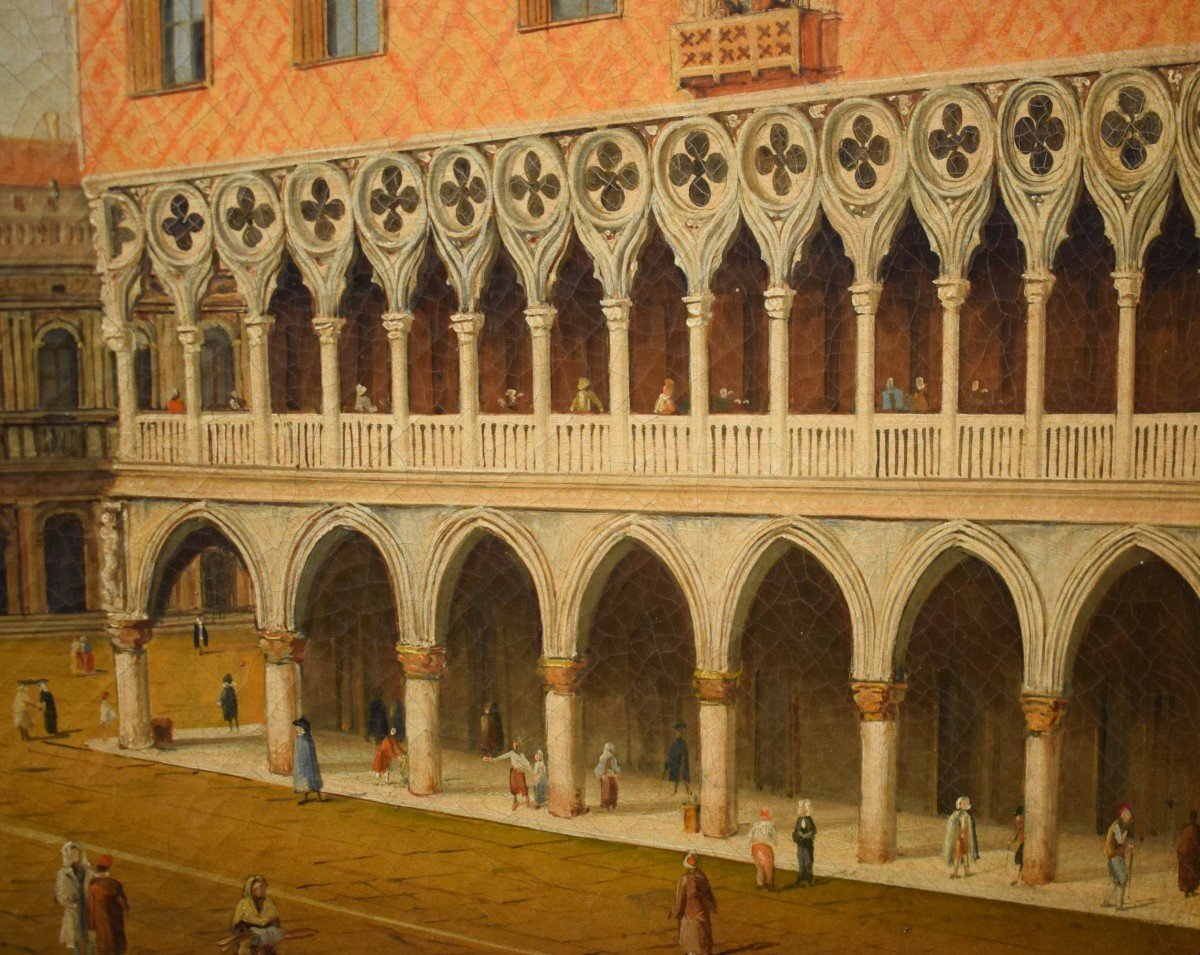 Venezia, il Bacino di San Marco Maestro Veneto del XIX° secolo-photo-4