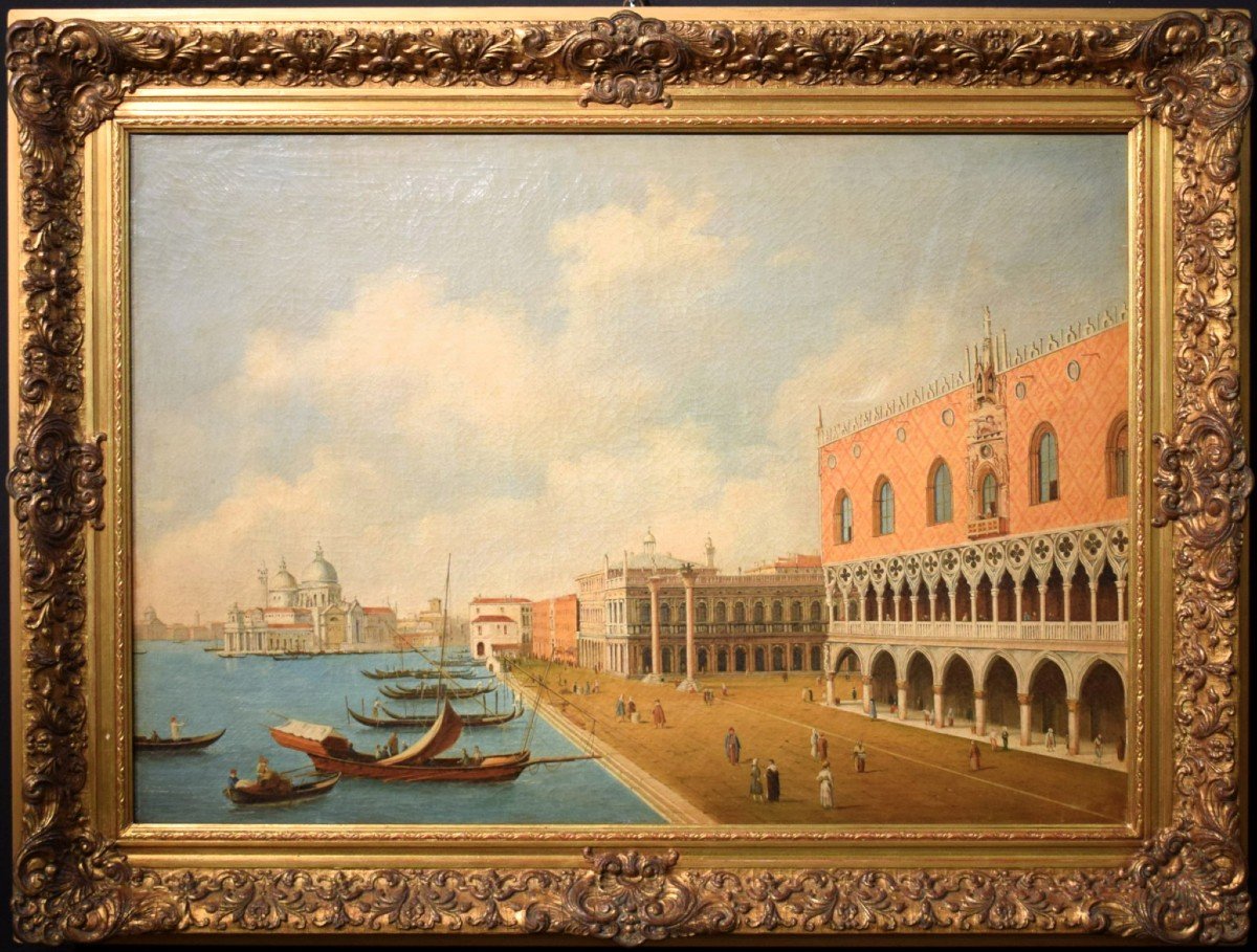 Venezia, il Bacino di San Marco Maestro Veneto del XIX° secolo
