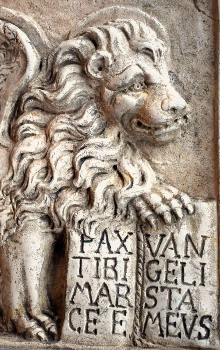 Il Leone di San Marco - Sculpture en marmo bianco d'Istria -photo-2
