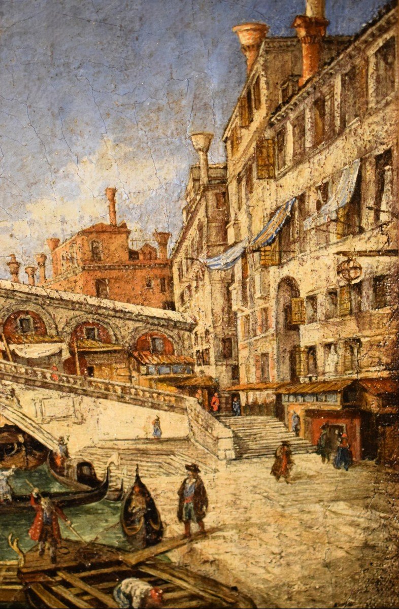Venezia, il Ponte di Rialto  - Maestro veneziano del '700-photo-5
